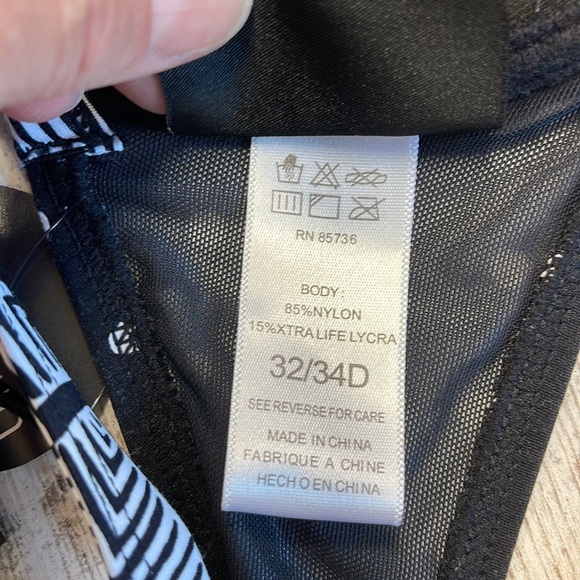 Coco Reef NWT Divine Power Black Multi Polka Dot Underwire Bikini Top 32/24D - Picture 8 of 9